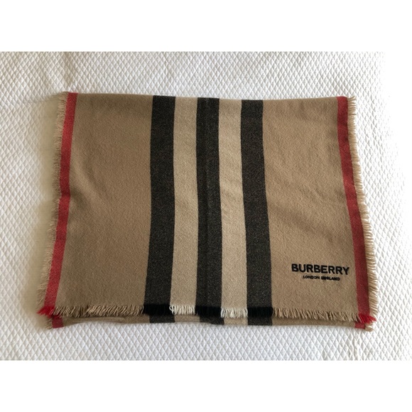 Burberry - Icon Stripe Wool Cashmere Scarf - Picture 7 of 15